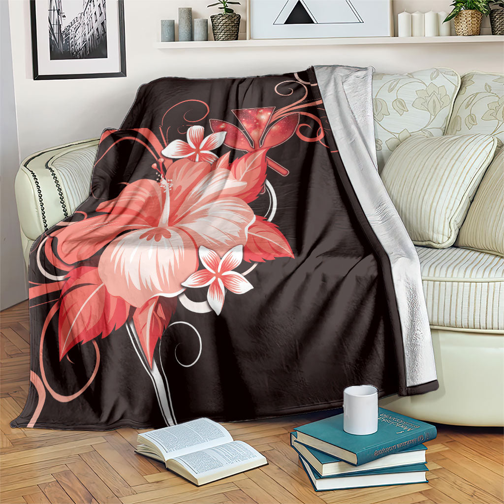 Hawaii Makahiki Kanaka Maoli Blanket Red Hibiscus Floral Vibes LT05 Red - Polynesian Pride