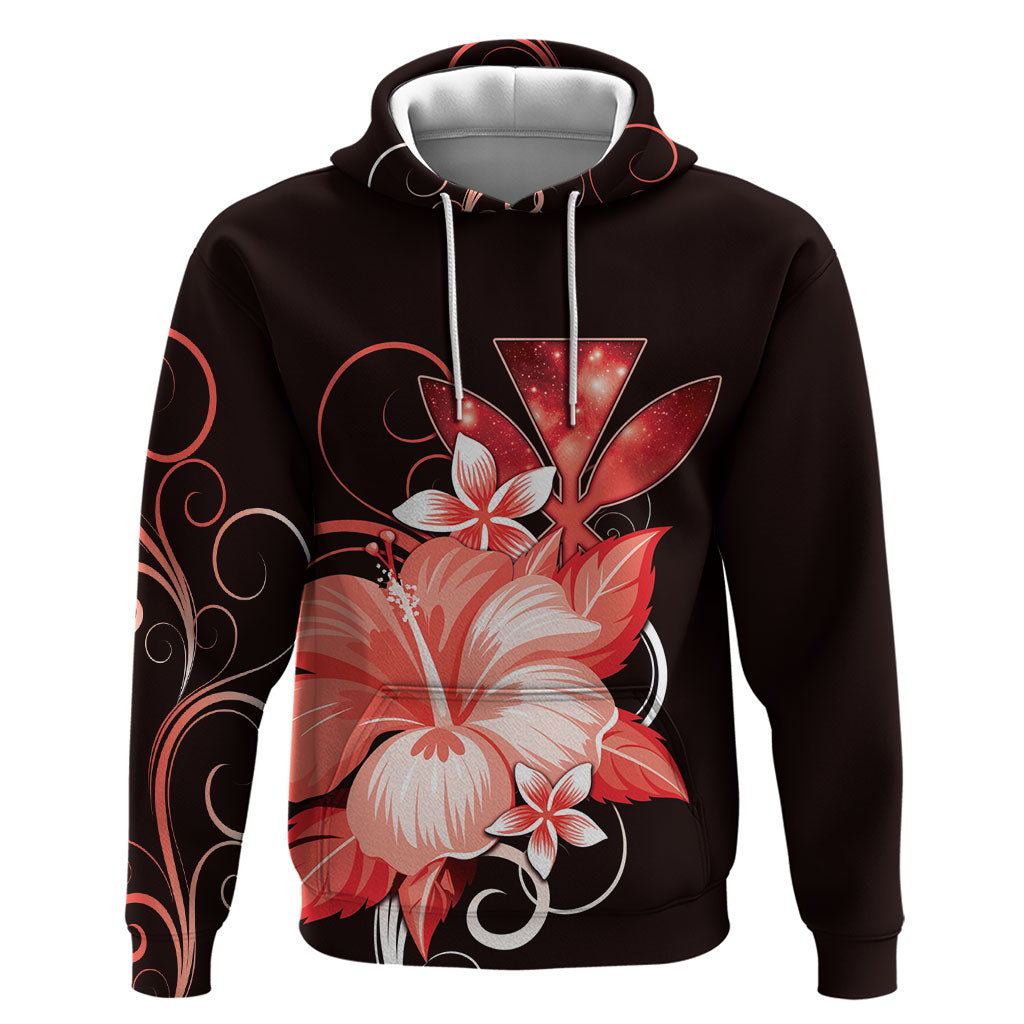 Hawaii Makahiki Kanaka Maoli Hoodie Red Hibiscus Floral Vibes LT05 Pullover Hoodie Red - Polynesian Pride