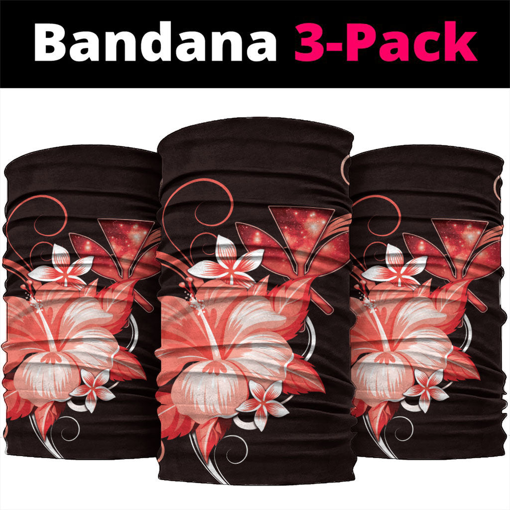 Hawaii Makahiki Kanaka Maoli Neck Gaiter Red Hibiscus Floral Vibes LT05 package One Size: 25*50cm Red - Polynesian Pride