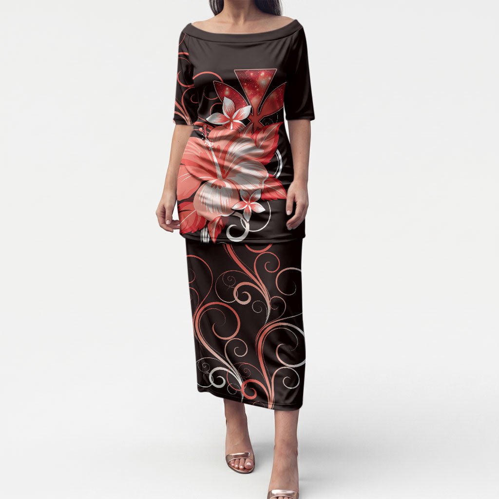 Hawaii Makahiki Kanaka Maoli Puletasi Red Hibiscus Floral Vibes LT05 Long Dress Red - Polynesian Pride