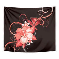 Hawaii Makahiki Kanaka Maoli Tapestry Red Hibiscus Floral Vibes LT05 - Polynesian Pride