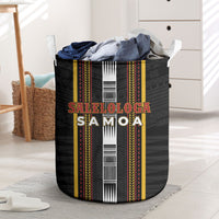 Salelologa Samoa Laundry Basket Samoan Tribal Pattern LT05 Black - Polynesian Pride