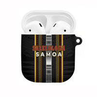 Salelologa Samoa AirPods Case Samoan Tribal Pattern LT05 Black - Polynesian Pride