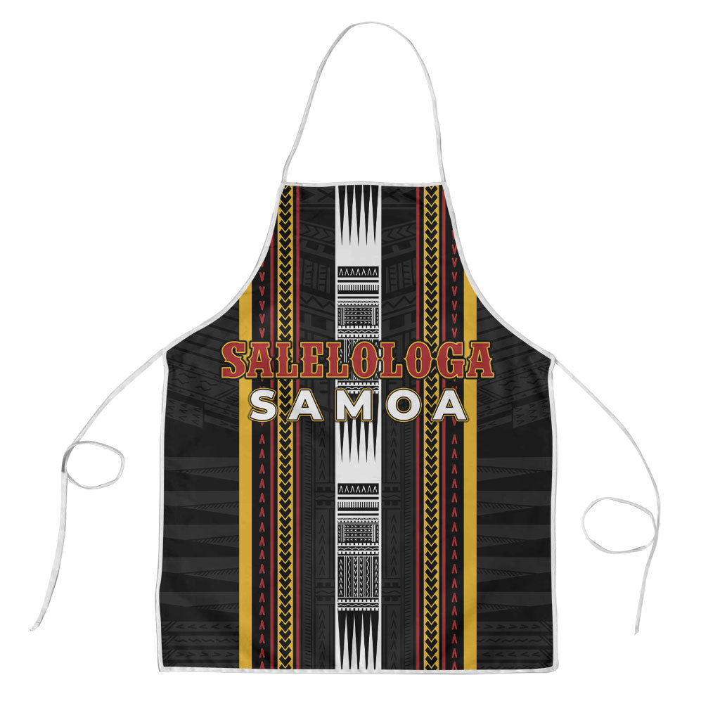 Salelologa Samoa Apron Samoan Tribal Pattern LT05 Black - Polynesian Pride