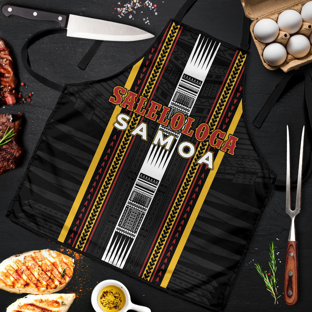 Salelologa Samoa Apron Samoan Tribal Pattern LT05 Black - Polynesian Pride