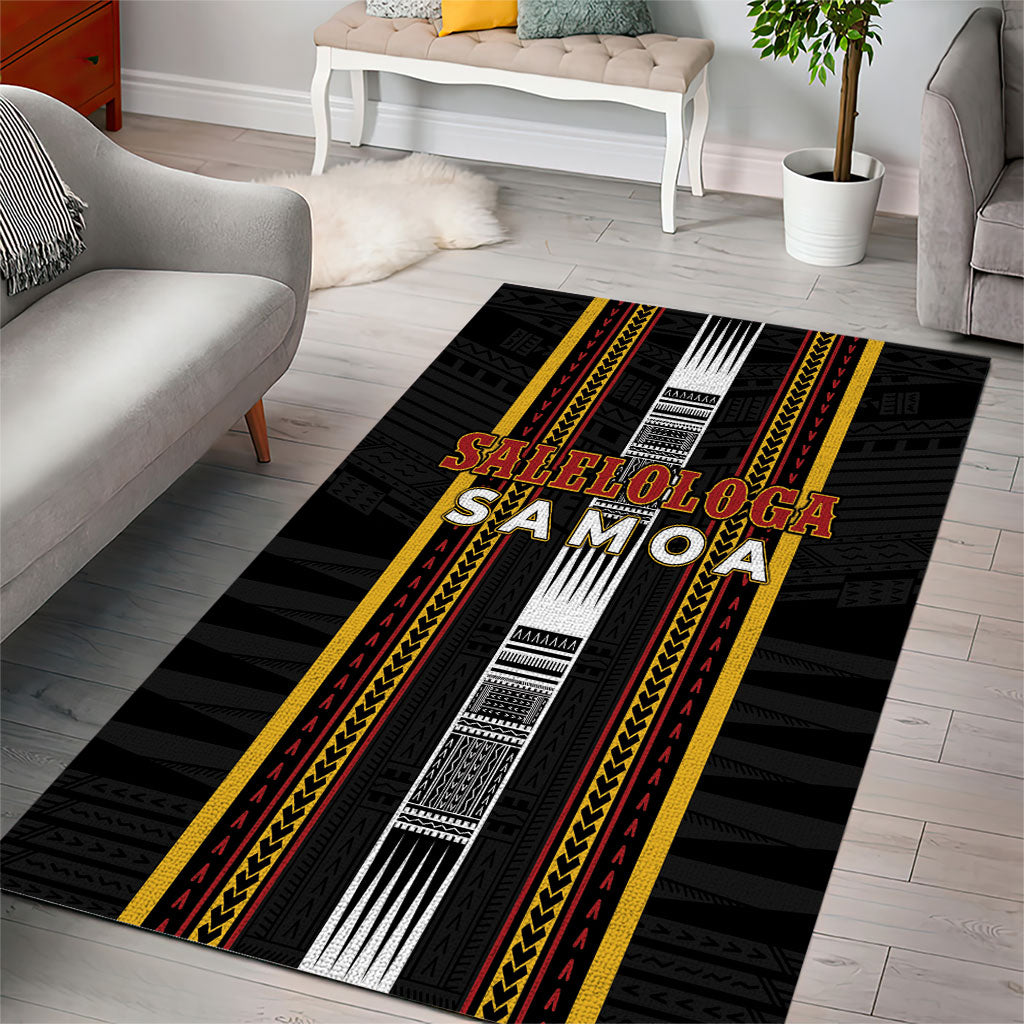Salelologa Samoa Area Rug Samoan Tribal Pattern LT05 - Polynesian Pride
