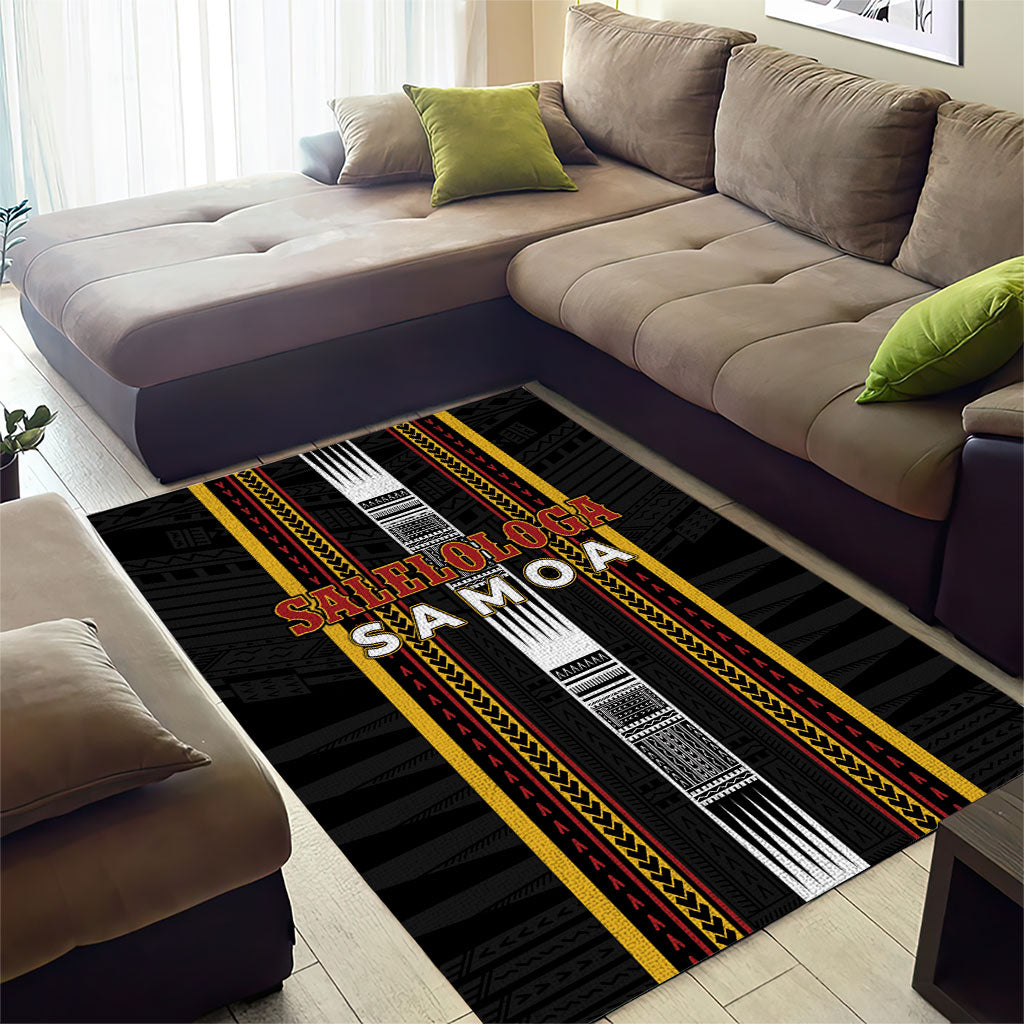 Salelologa Samoa Area Rug Samoan Tribal Pattern LT05 - Polynesian Pride
