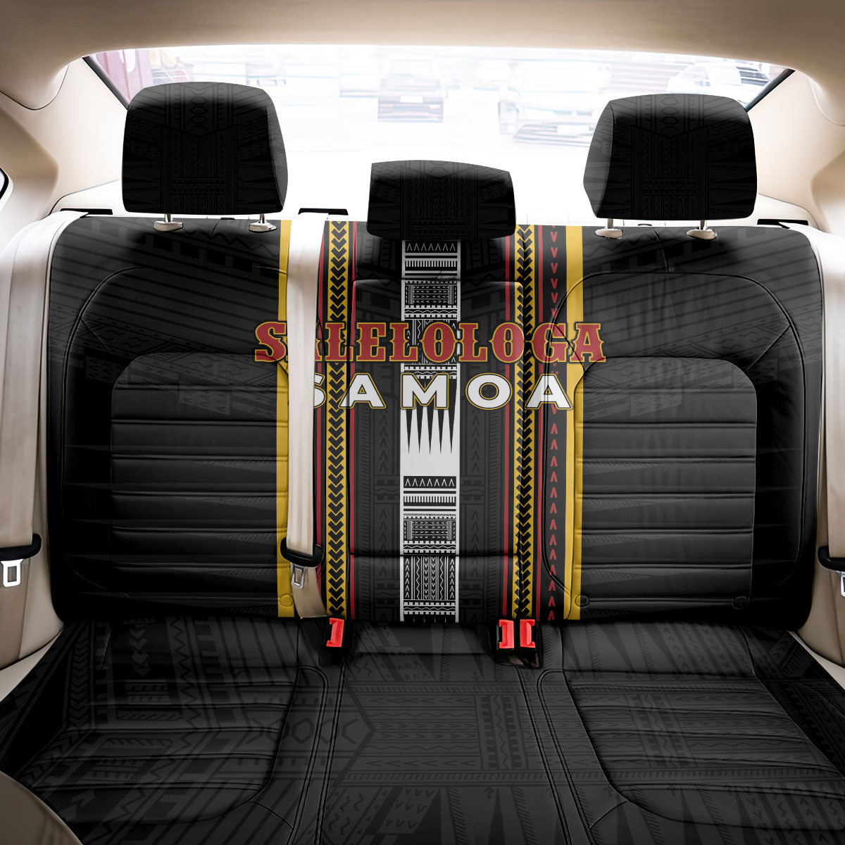 Salelologa Samoa Back Car Seat Cover Samoan Tribal Pattern LT05 - Polynesian Pride