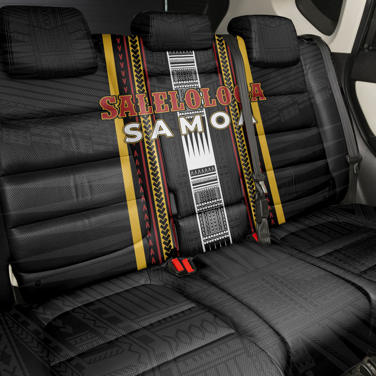 Salelologa Samoa Back Car Seat Cover Samoan Tribal Pattern LT05 - Polynesian Pride