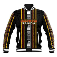 Personalised Salelologa Samoa Baseball Jacket Samoan Tribal Pattern LT05 Unisex Black - Polynesian Pride