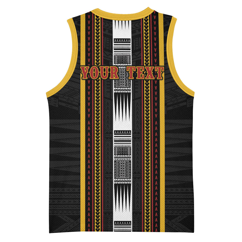 Personalised Salelologa Samoa Basketball Jersey Samoan Tribal Pattern