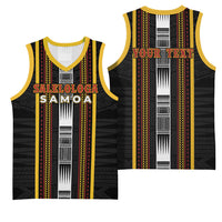 Personalised Salelologa Samoa Basketball Jersey Samoan Tribal Pattern