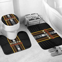 Salelologa Samoa Bathroom Set Samoan Tribal Pattern LT05 Mat Set Only (3 pcs) One Size Black - Polynesian Pride