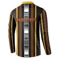 Personalised Salelologa Samoa Button Sweatshirt Samoan Tribal Pattern