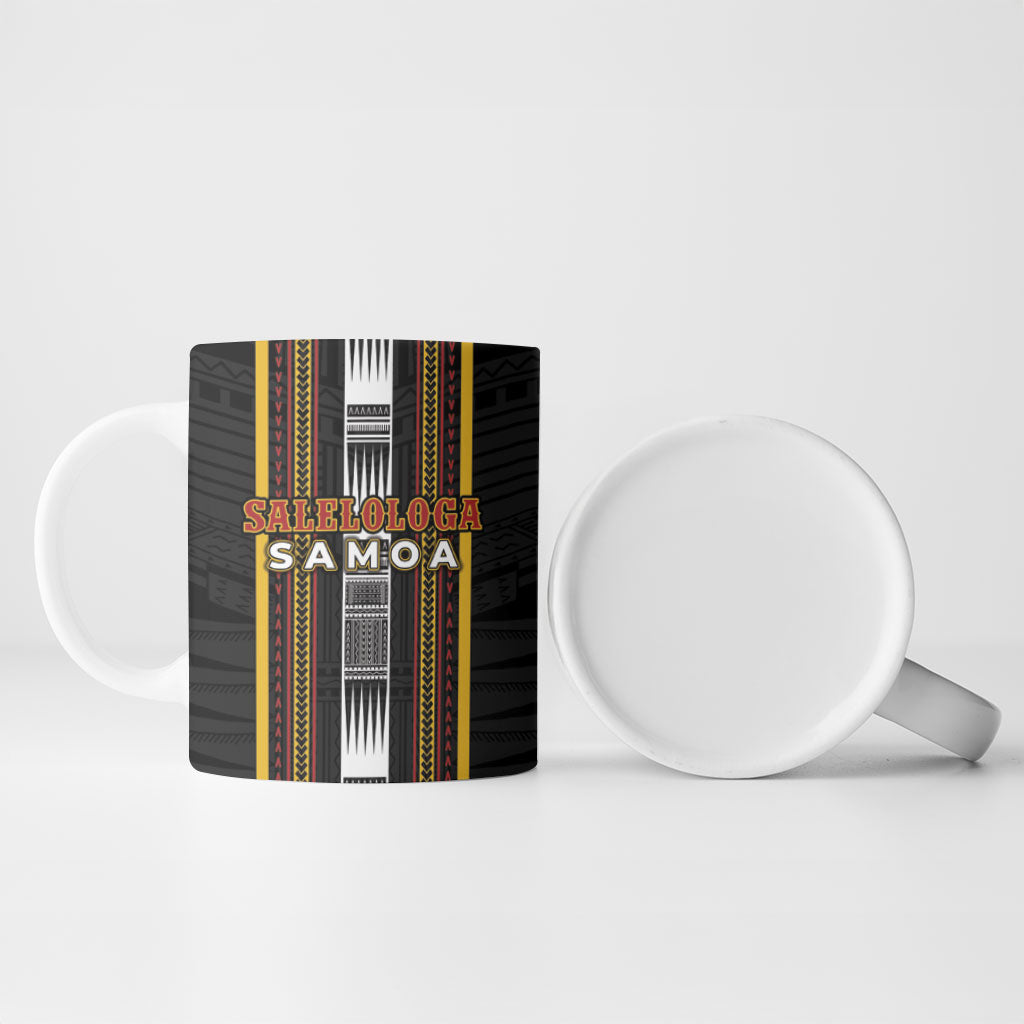 Personalised Salelologa Samoa Ceramic Mug Samoan Tribal Pattern LT05 - Polynesian Pride