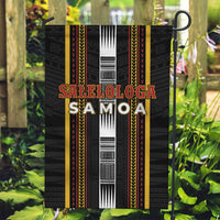 Salelologa Samoa Garden Flag Samoan Tribal Pattern LT05 Garden Flag Black - Polynesian Pride