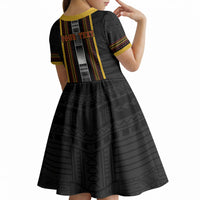 Personalised Salelologa Samoa Kid Short Sleeve Dress Samoan Tribal Pattern LT05 - Polynesian Pride