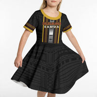 Personalised Salelologa Samoa Kid Short Sleeve Dress Samoan Tribal Pattern LT05 - Polynesian Pride