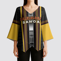 Personalised Salelologa Samoa Kimono Sleeve Blouse Samoan Tribal Pattern LT05 - Polynesian Pride