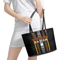 Salelologa Samoa Leather Tote Bag Samoan Tribal Pattern LT05 - Polynesian Pride