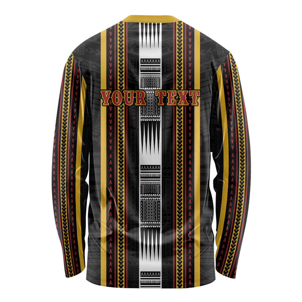 Personalised Salelologa Samoa Long Sleeve Shirt Samoan Tribal Pattern LT05 - Polynesian Pride