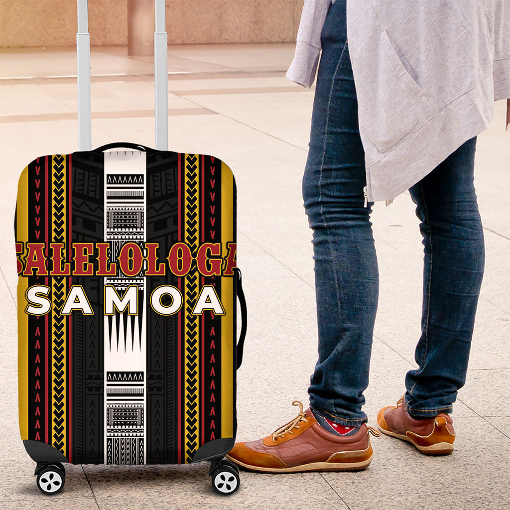 Salelologa Samoa Luggage Cover Samoan Tribal Pattern LT05 Black - Polynesian Pride