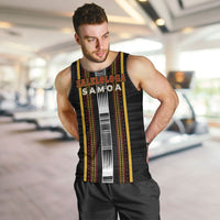 Personalised Salelologa Samoa Men Tank Top Samoan Tribal Pattern LT05 Black - Polynesian Pride