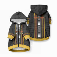 Personalised Salelologa Samoa Pet Hoodie Samoan Tribal Pattern LT05 Zip-up Black - Polynesian Pride