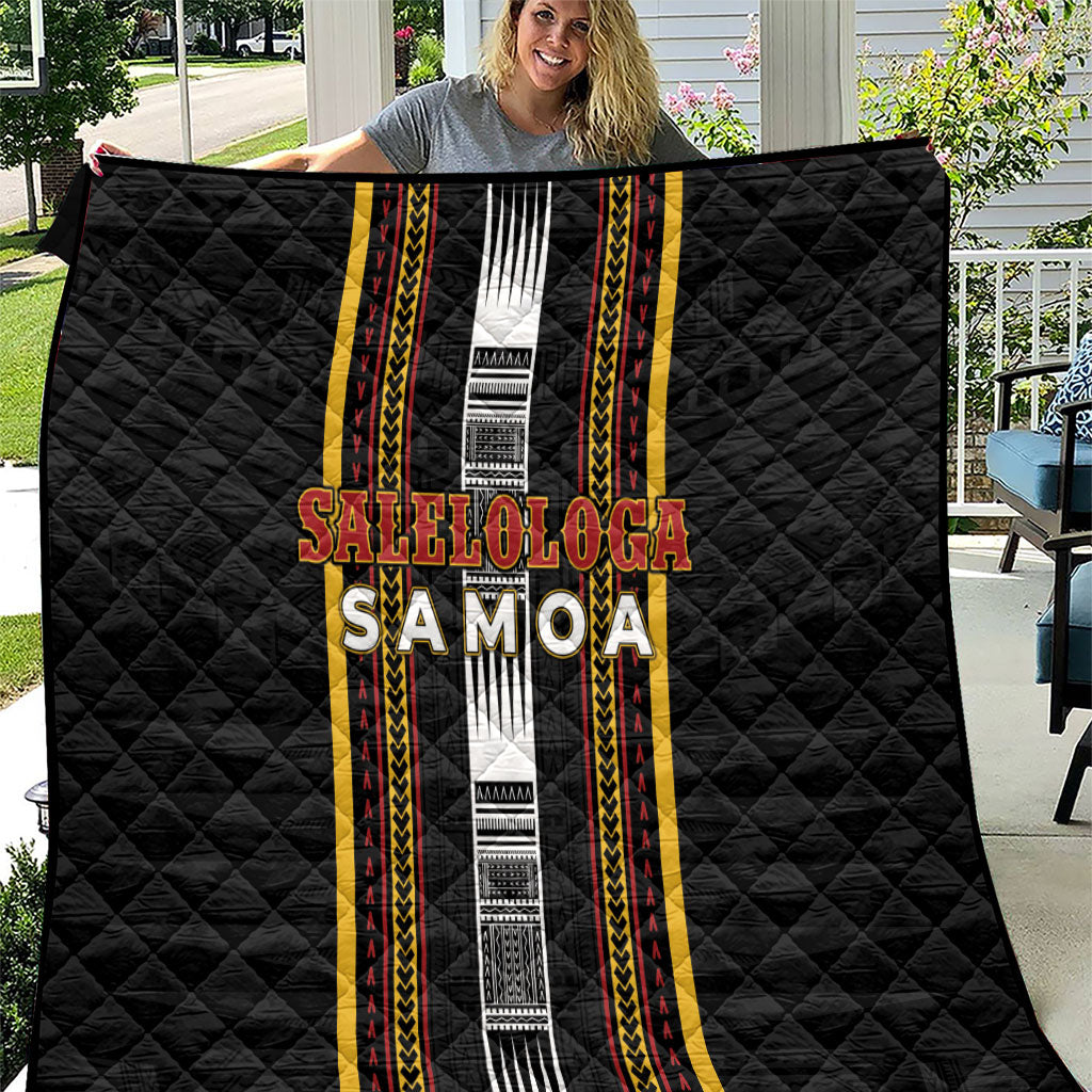 Salelologa Samoa Quilt Samoan Tribal Pattern LT05 Black - Polynesian Pride
