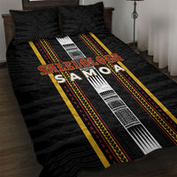 Salelologa Samoa Quilt Bed Set Samoan Tribal Pattern LT05 Black - Polynesian Pride