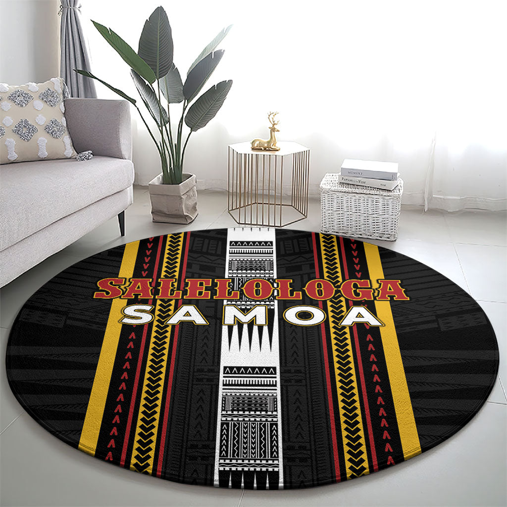 Salelologa Samoa Round Carpet Samoan Tribal Pattern LT05 - Polynesian Pride