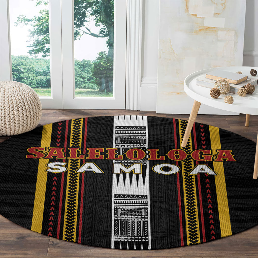 Salelologa Samoa Round Carpet Samoan Tribal Pattern LT05 - Polynesian Pride