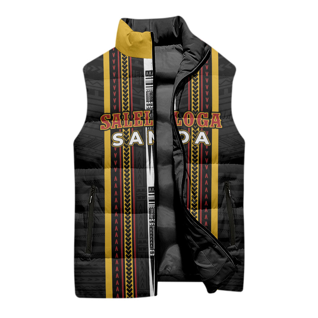 Personalised Salelologa Samoa Sleeveless Puffer Jacket Samoan Tribal Pattern LT05 - Polynesian Pride
