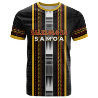 Personalised Salelologa Samoa T Shirt Samoan Tribal Pattern LT05 Black - Polynesian Pride