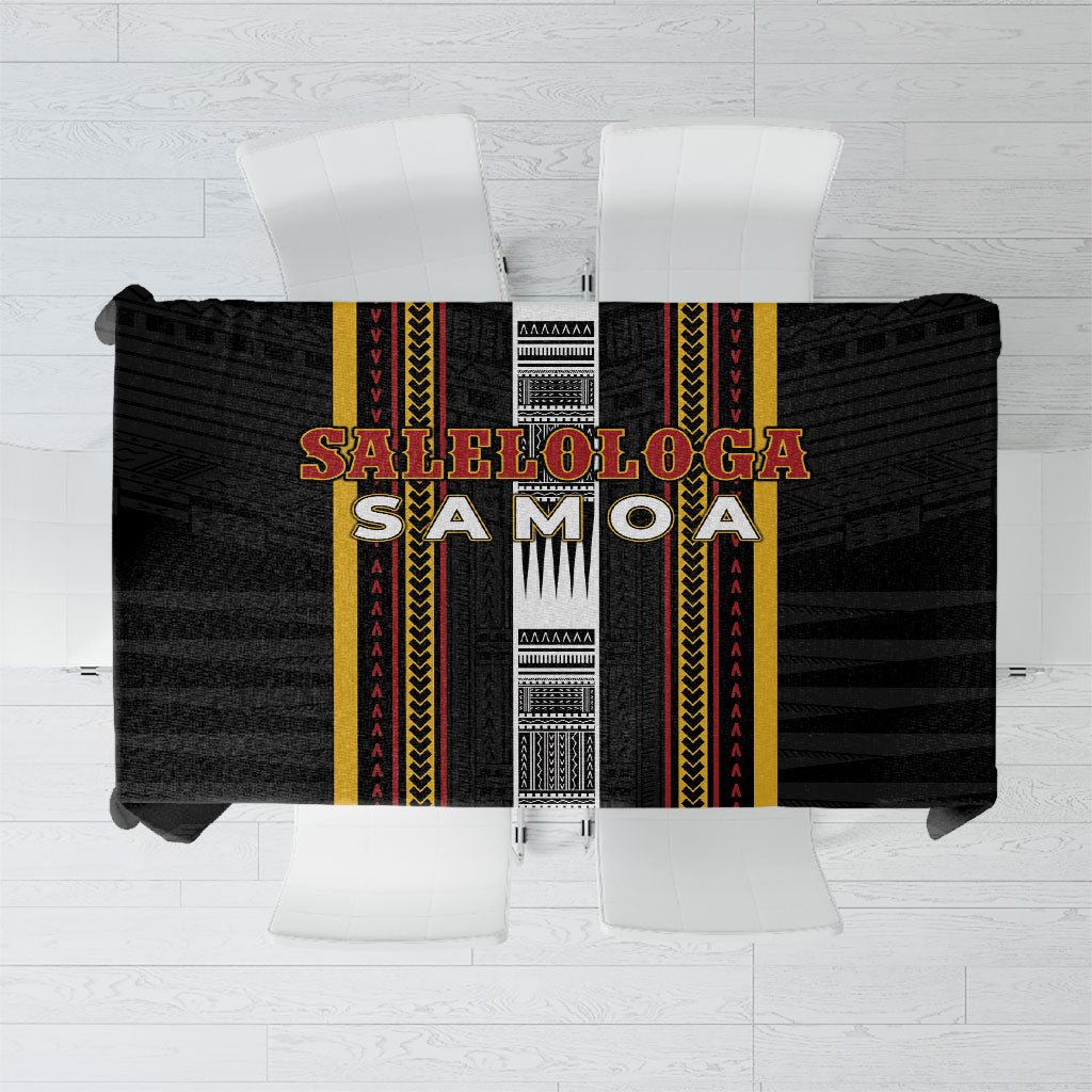 Salelologa Samoa Tablecloth Samoan Tribal Pattern LT05 Black - Polynesian Pride