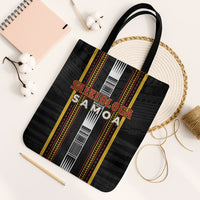 Salelologa Samoa Tote Bag Samoan Tribal Pattern LT05 Black Strap One Size Black - Polynesian Pride