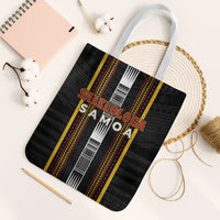 Salelologa Samoa Tote Bag Samoan Tribal Pattern LT05 White Strap One Size Black - Polynesian Pride