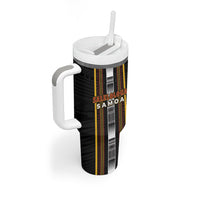 Personalised Salelologa Samoa Tumbler With Handle Samoan Tribal Pattern LT05 - Polynesian Pride
