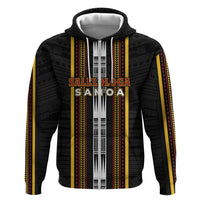 Personalised Salelologa Samoa Zip Hoodie Samoan Tribal Pattern LT05 Zip Hoodie Black - Polynesian Pride
