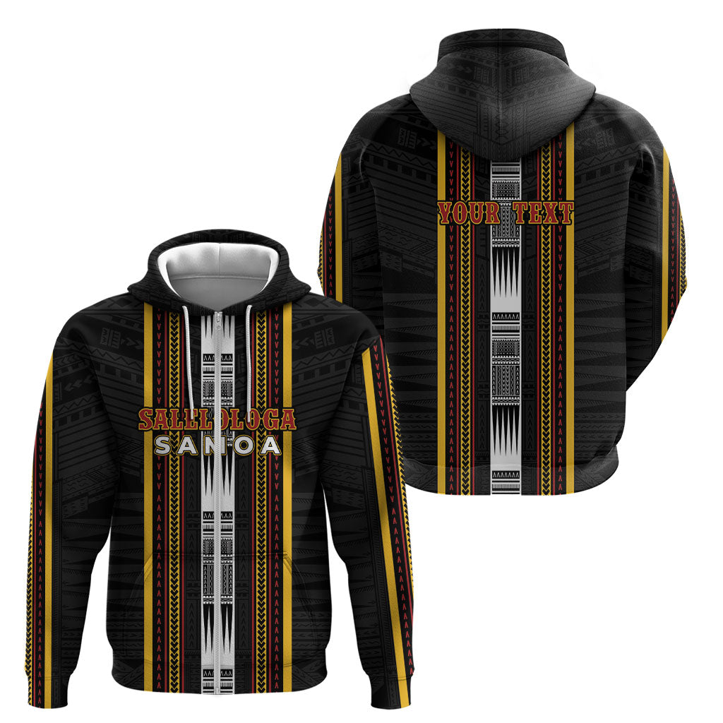 Personalised Salelologa Samoa Zip Hoodie Samoan Tribal Pattern LT05 - Polynesian Pride