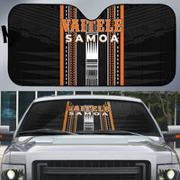 Vaitele Samoa Auto Sun Shade Samoan Tribal Pattern LT05 Orange - Polynesian Pride