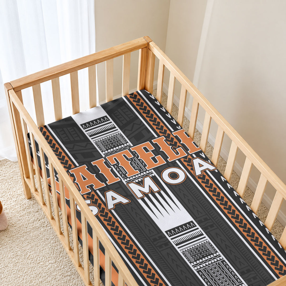 Vaitele Samoa Baby Bed Cover Samoan Tribal Pattern LT05 - Polynesian Pride