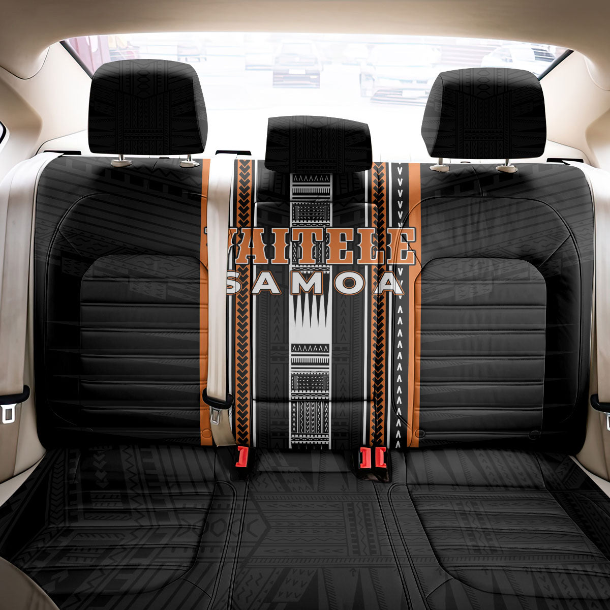 Vaitele Samoa Back Car Seat Cover Samoan Tribal Pattern LT05 - Polynesian Pride