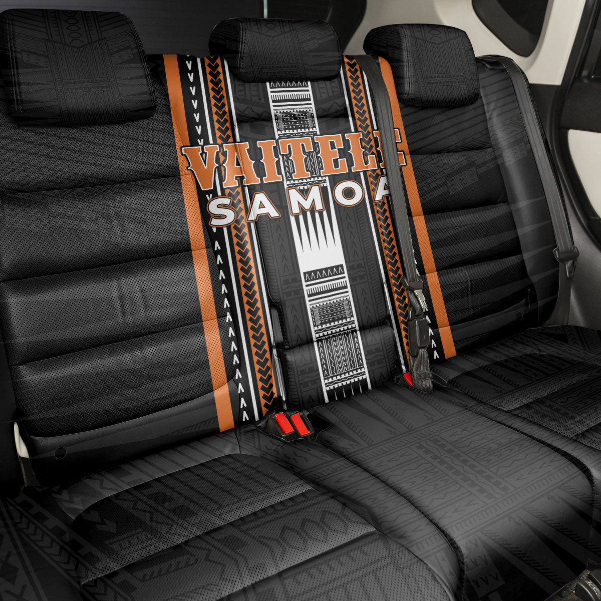 Vaitele Samoa Back Car Seat Cover Samoan Tribal Pattern LT05 - Polynesian Pride