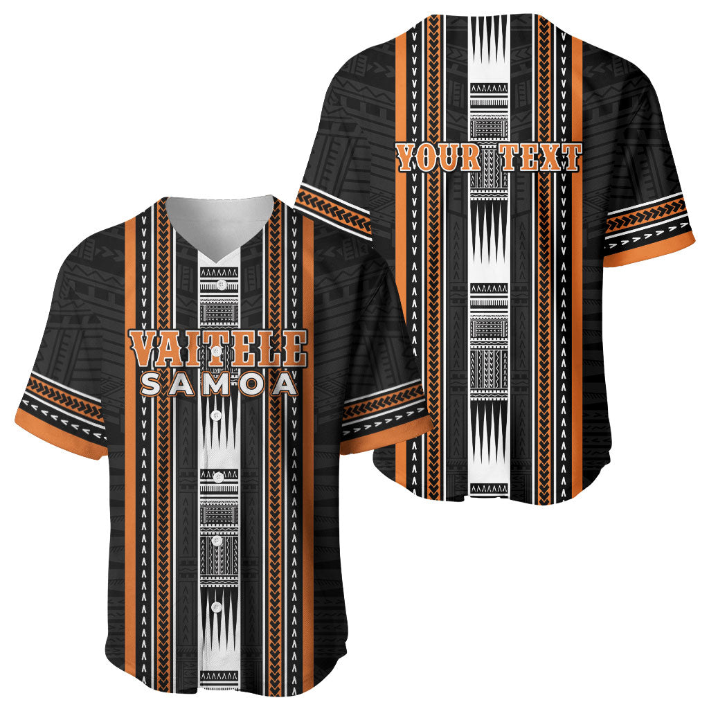 Personalised Vaitele Samoa Baseball Jersey Samoan Tribal Pattern LT05 - Polynesian Pride