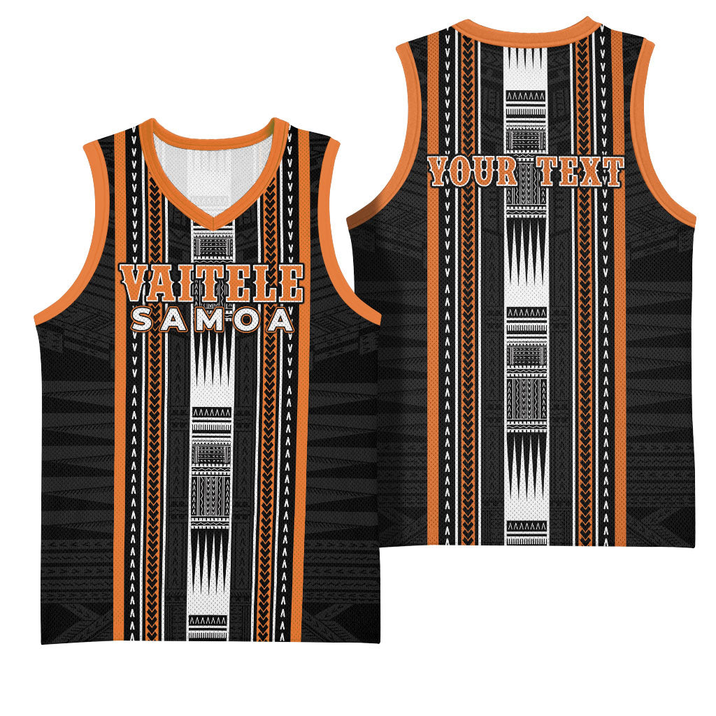 Personalised Vaitele Samoa Basketball Jersey Samoan Tribal Pattern LT05 - Polynesian Pride