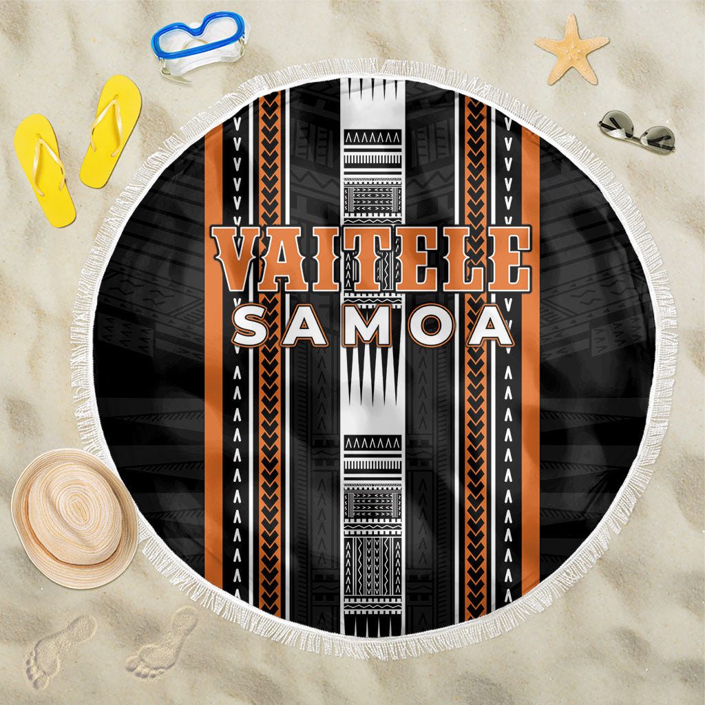 Vaitele Samoa Beach Blanket Samoan Tribal Pattern LT05 One Size 150cm Orange - Polynesian Pride