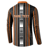 Personalised Vaitele Samoa Button Sweatshirt Samoan Tribal Pattern LT05 - Polynesian Pride