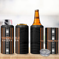 Personalised Vaitele Samoa 4 in 1 Can Cooler Tumbler Samoan Tribal Pattern LT05 - Polynesian Pride
