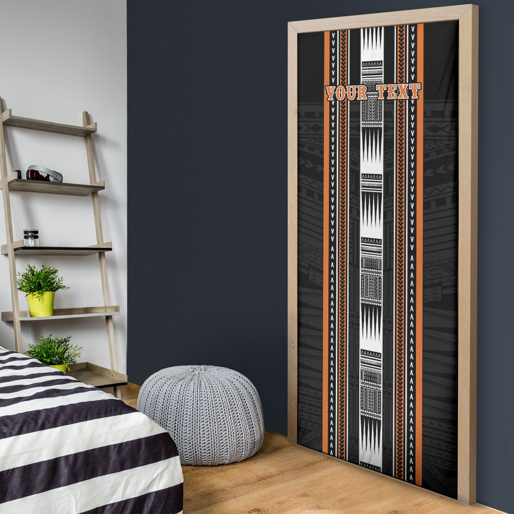 Personalised Vaitele Samoa Door Cover Samoan Tribal Pattern LT05 - Polynesian Pride